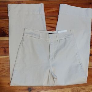 Ann Taylor The Wide Leg High Rise Natural Denim Jean Pants  NWT